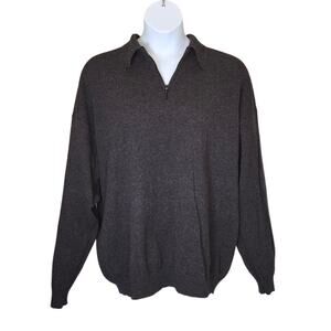 JOOP! Collared Lambswool Half Zip Impeccable Condition Gray up to 54 inch Chest